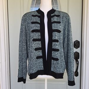 Ming Wang Heathered Gray Cardigan